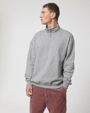 Miller Dry - Das Boxy Unisex-Sweatshirt mit kurzem Reißverschluss und trockenem Griff - Heather Grey - XXS bedrucken, Art.-Nr. STSU795C2502S Miller Dry - Das Boxy Unisex-Sweatshirt mit kurzem Reißverschluss und trockenem Griff - Heather Grey - XXS bedrucken, Art.-Nr. STSU795C2502S