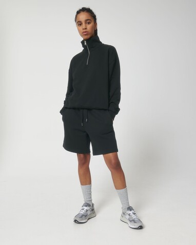 Miller Dry - Das Boxy Unisex-Sweatshirt mit kurzem Reißverschluss und trockenem Griff - Black - XXS bedrucken, Art.-Nr. STSU795C0022S