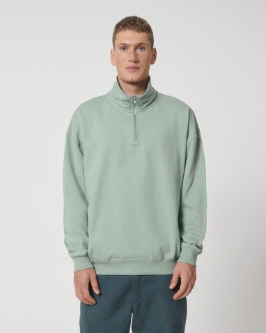 Miller Dry - Das Boxy Unisex-Sweatshirt mit kurzem Reißverschluss und trockenem Griff - Aloe - M bedrucken, Art.-Nr. STSU795C0891M Miller Dry - Das Boxy Unisex-Sweatshirt mit kurzem Reißverschluss und trockenem Griff - Aloe - M bedrucken, Art.-Nr. STSU795C0891M