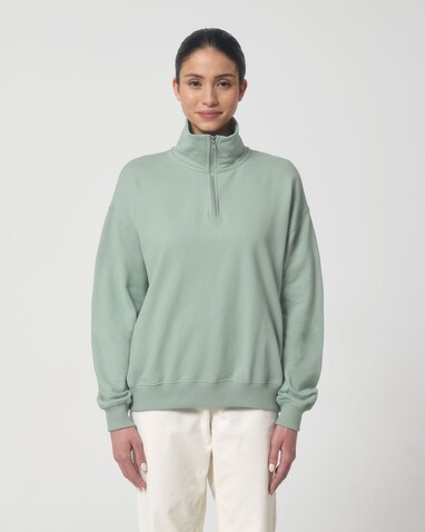 Miller Dry - Das Boxy Unisex-Sweatshirt mit kurzem Reißverschluss und trockenem Griff - Aloe - M bedrucken, Art.-Nr. STSU795C0891M Miller Dry - Das Boxy Unisex-Sweatshirt mit kurzem Reißverschluss und trockenem Griff - Aloe - M bedrucken, Art.-Nr. STSU795C0891M