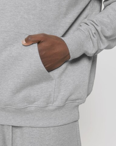 Cooper Dry - Der Boxy Unisex-Hoodie mit trockenem Griff - Heather Grey - 3XL bedrucken, Art.-Nr. STSU797C2503X