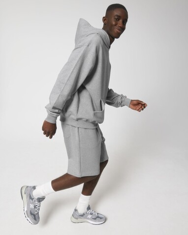 Cooper Dry - Der Boxy Unisex-Hoodie mit trockenem Griff - Heather Grey - 3XL bedrucken, Art.-Nr. STSU797C2503X