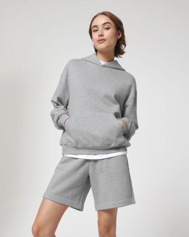 Cooper Dry - Der Boxy Unisex-Hoodie mit trockenem Griff - Heather Grey - XL bedrucken, Art.-Nr. STSU797C2501X
