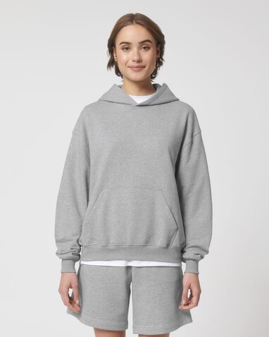 Cooper Dry - Der Boxy Unisex-Hoodie mit trockenem Griff - Heather Grey - XXS bedrucken, Art.-Nr. STSU797C2502S