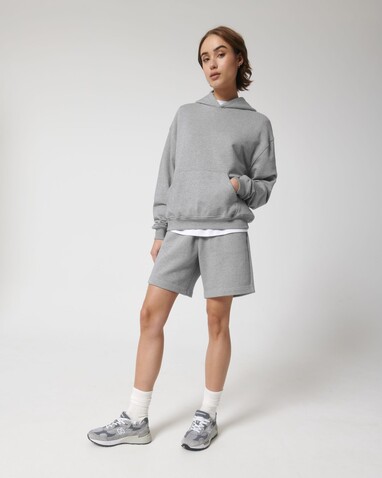 Cooper Dry - Der Boxy Unisex-Hoodie mit trockenem Griff - Heather Grey - XXS bedrucken, Art.-Nr. STSU797C2502S