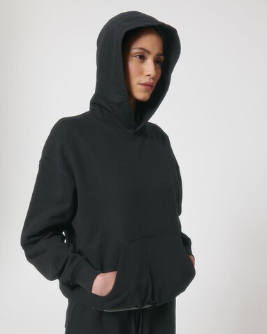 Cooper Dry - Der Boxy Unisex-Hoodie mit trockenem Griff - Black - M bedrucken, Art.-Nr. STSU797C0021M
