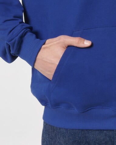 Cooper Dry - Der Boxy Unisex-Hoodie mit trockenem Griff - Worker Blue - L bedrucken, Art.-Nr. STSU797C0881L