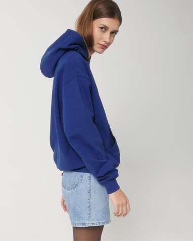 Cooper Dry - Der Boxy Unisex-Hoodie mit trockenem Griff - Worker Blue - XXS bedrucken, Art.-Nr. STSU797C0882S
