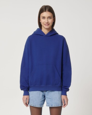 Cooper Dry - Der Boxy Unisex-Hoodie mit trockenem Griff - Worker Blue - L bedrucken, Art.-Nr. STSU797C0881L