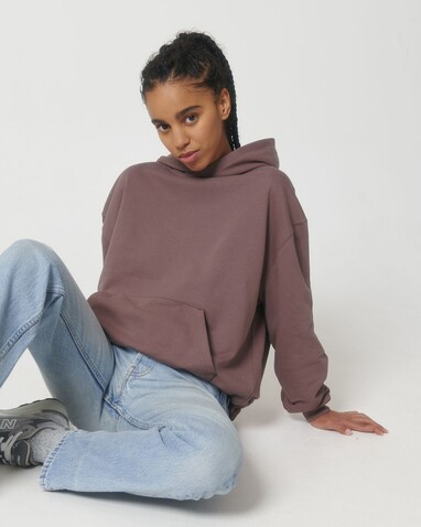 Cooper Dry - Der Boxy Unisex-Hoodie mit trockenem Griff - Kaffa Coffee - S bedrucken, Art.-Nr. STSU797C0851S