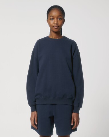 Ledger Dry - Kastiges Unisex-Rundhals-Sweatshirt mit trockener Haptik - French Navy - 3XL bedrucken, Art.-Nr. STSU798C7273X