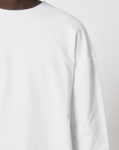 Ledger Dry - Das Boxy Rundhals-Unisex-Sweatshirt mit trockenem Griff - White - L bedrucken, Art.-Nr. STSU798C0011L