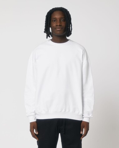 Ledger Dry - Das Boxy Rundhals-Unisex-Sweatshirt mit trockenem Griff - White - XL bedrucken, Art.-Nr. STSU798C0011X