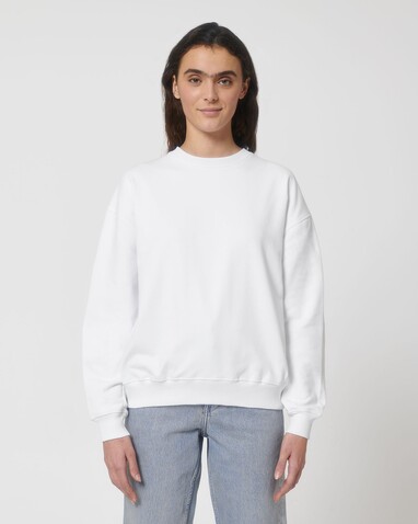 Ledger Dry - Das Boxy Rundhals-Unisex-Sweatshirt mit trockenem Griff - White - XL bedrucken, Art.-Nr. STSU798C0011X