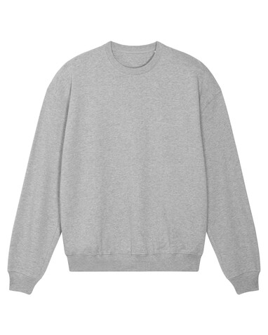 Ledger Dry - Das Boxy Rundhals-Unisex-Sweatshirt mit trockenem Griff - Heather Grey - XL bedrucken, Art.-Nr. STSU798C2501X
