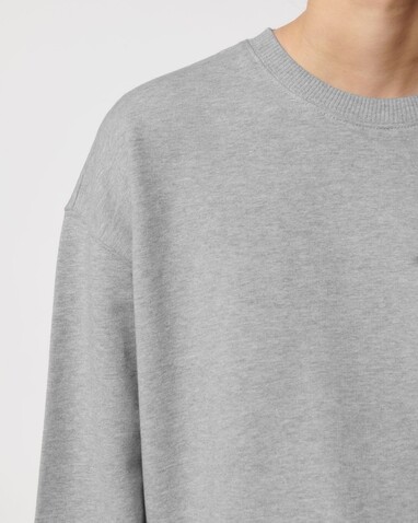 Ledger Dry - Das Boxy Rundhals-Unisex-Sweatshirt mit trockenem Griff - Heather Grey - XL bedrucken, Art.-Nr. STSU798C2501X