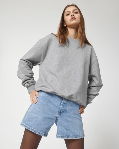 Ledger Dry - Das Boxy Rundhals-Unisex-Sweatshirt mit trockenem Griff - Heather Grey - L bedrucken, Art.-Nr. STSU798C2501L Ledger Dry - Das Boxy Rundhals-Unisex-Sweatshirt mit trockenem Griff - Heather Grey - L bedrucken, Art.-Nr. STSU798C2501L
