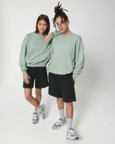 Ledger Dry - Das Boxy Rundhals-Unisex-Sweatshirt mit trockenem Griff - Aloe - S bedrucken, Art.-Nr. STSU798C0891S