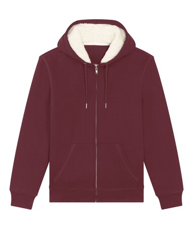 Hygger Sherpa - Der Unisex-Zip-Hoodie mit Sherpa-Futter - Burgundy - L bedrucken, Art.-Nr. STSU956C2441L