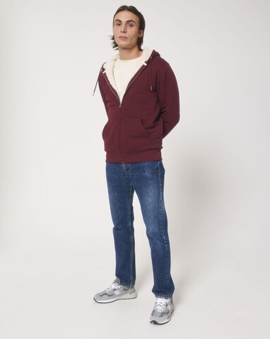 Hygger Sherpa - Der Unisex-Zip-Hoodie mit Sherpa-Futter - Burgundy - XXS bedrucken, Art.-Nr. STSU956C2442S