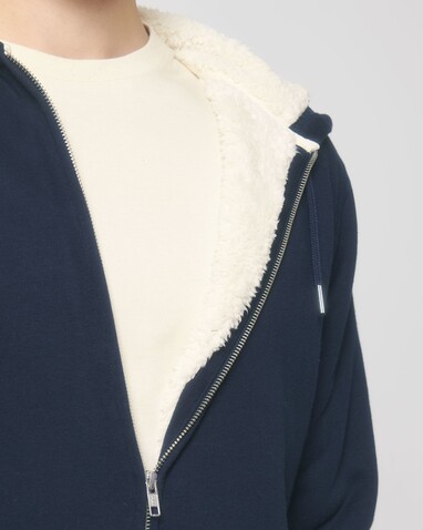 Hygger Sherpa - Der Unisex-Zip-Hoodie mit Sherpa-Futter - French Navy - 3XL bedrucken, Art.-Nr. STSU956C7273X Hygger Sherpa - Der Unisex-Zip-Hoodie mit Sherpa-Futter - French Navy - 3XL bedrucken, Art.-Nr. STSU956C7273X