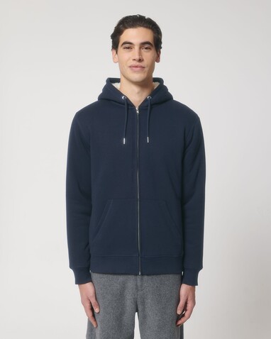 Hygger Sherpa - Der Unisex-Zip-Hoodie mit Sherpa-Futter - French Navy - XXL bedrucken, Art.-Nr. STSU956C7272X Hygger Sherpa - Der Unisex-Zip-Hoodie mit Sherpa-Futter - French Navy - XXL bedrucken, Art.-Nr. STSU956C7272X