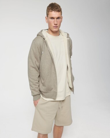 Hygger Sherpa - Der Unisex-Zip-Hoodie mit Sherpa-Futter - Heather Sand - 3XL bedrucken, Art.-Nr. STSU956C5923X Hygger Sherpa - Der Unisex-Zip-Hoodie mit Sherpa-Futter - Heather Sand - 3XL bedrucken, Art.-Nr. STSU956C5923X