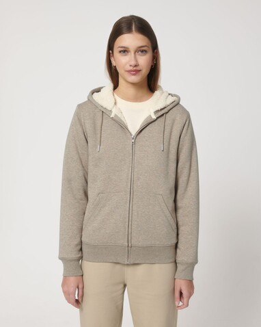 Hygger Sherpa - Der Unisex-Zip-Hoodie mit Sherpa-Futter - Heather Sand - XS bedrucken, Art.-Nr. STSU956C592XS Hygger Sherpa - Der Unisex-Zip-Hoodie mit Sherpa-Futter - Heather Sand - XS bedrucken, Art.-Nr. STSU956C592XS