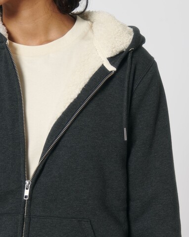 Hygger Sherpa - Der Unisex-Zip-Hoodie mit Sherpa-Futter - Dark Heather Grey - XL bedrucken, Art.-Nr. STSU956C6511X Hygger Sherpa - Der Unisex-Zip-Hoodie mit Sherpa-Futter - Dark Heather Grey - XL bedrucken, Art.-Nr. STSU956C6511X