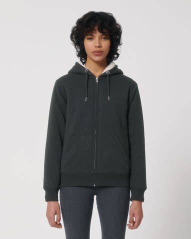 Hygger Sherpa - Der Unisex-Zip-Hoodie mit Sherpa-Futter - Dark Heather Grey - XS bedrucken, Art.-Nr. STSU956C651XS Hygger Sherpa - Der Unisex-Zip-Hoodie mit Sherpa-Futter - Dark Heather Grey - XS bedrucken, Art.-Nr. STSU956C651XS