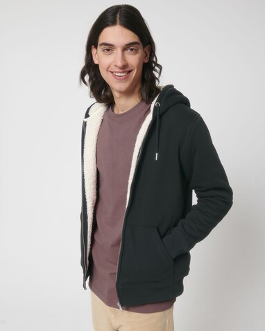 Hygger Sherpa - Der Unisex-Zip-Hoodie mit Sherpa-Futter - Black - S bedrucken, Art.-Nr. STSU956C0021S Hygger Sherpa - Der Unisex-Zip-Hoodie mit Sherpa-Futter - Black - S bedrucken, Art.-Nr. STSU956C0021S