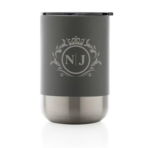 RCS recycelter Stainless Steel Becher grau bedrucken, Art.-Nr. P433.062