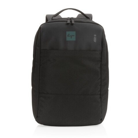 Swiss Peak AWARE™ RPET 15,6&quot; Day-Pack schwarz bedrucken, Art.-Nr. P762.741