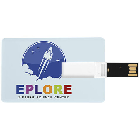 Slim Credit Card USB-Stick, weiss, 1GB bedrucken, Art.-Nr. 1Z30461D