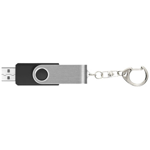 Rotate mit Schlüsselanhänger USB-Stick, schwarz, 1GB bedrucken, Art.-Nr. 1Z40000D