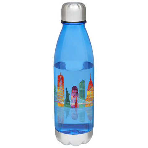 Cove 685 ml Sportflasche, transparent royalblau bedrucken, Art.-Nr. 10065953