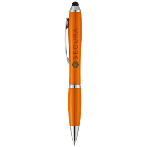 Nash Stylus Kugelschreiber mit farbigem Griff und Schaft, orange bedrucken, Art.-Nr. 10673903