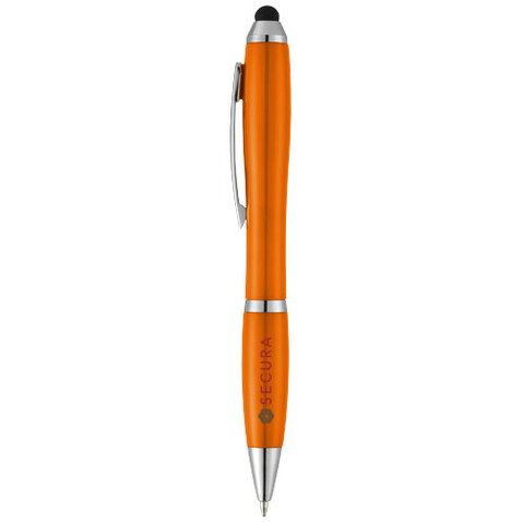 Nash Stylus Kugelschreiber mit farbigem Griff und Schaft, orange bedrucken, Art.-Nr. 10673903