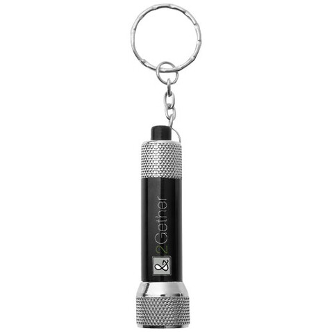 Draco LED-Schlüssellicht, schwarz, silber bedrucken, Art.-Nr. 11800701