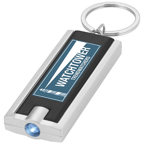 Castor LED-Schlüssellicht, schwarz, silber bedrucken, Art.-Nr. 11801202