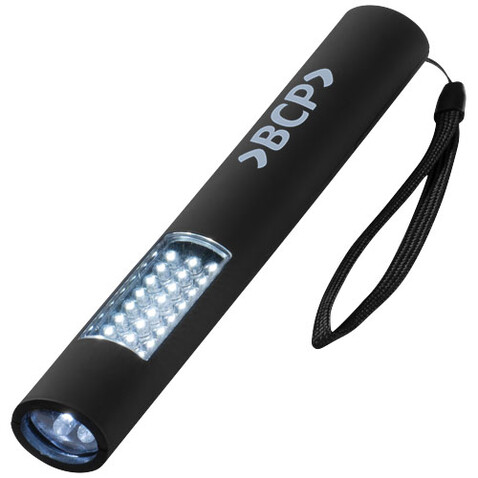 Lutz Magnet Taschenlampe mit 28 LEDs, schwarz bedrucken, Art.-Nr. 13402700