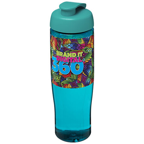 H2O Active® Tempo 700 ml Sportflasche mit Klappdeckel, aquablau bedrucken, Art.-Nr. 21004021