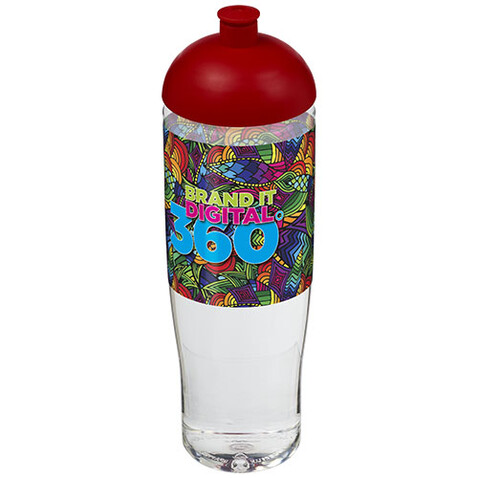 H2O Active® Tempo 700 ml Sportflasche mit Stülpdeckel, transparent, rot bedrucken, Art.-Nr. 21004203
