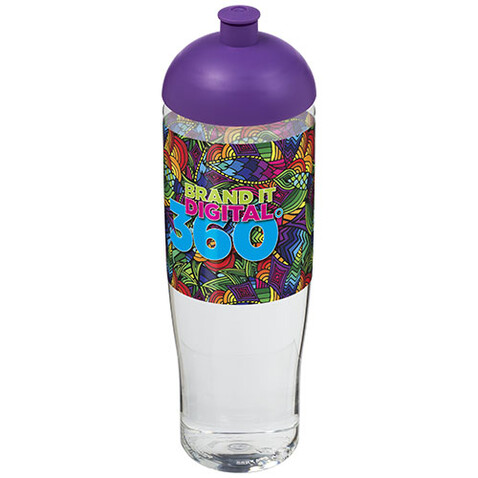 H2O Active® Tempo 700 ml Sportflasche mit Stülpdeckel, transparent, lila bedrucken, Art.-Nr. 21004209