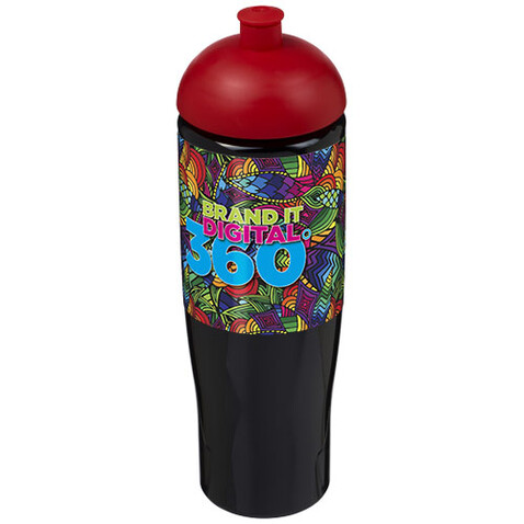 H2O Active® Tempo 700 ml Sportflasche mit Stülpdeckel, schwarz, rot bedrucken, Art.-Nr. 21004214 H2O Active® Tempo 700 ml Sportflasche mit Stülpdeckel, schwarz, rot bedrucken, Art.-Nr. 21004214