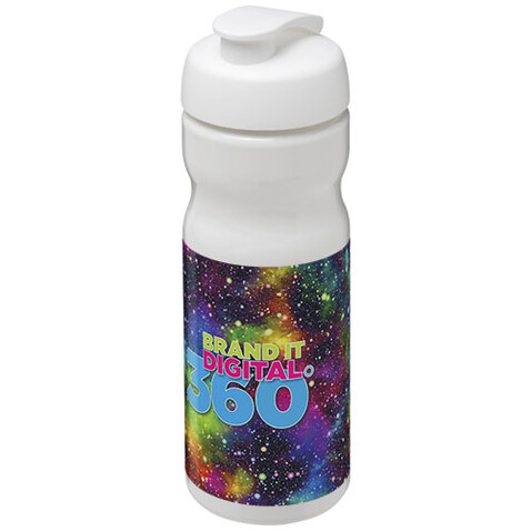 H2O Active® Base 650 ml Sportflasche mit Klappdeckel, weiss bedrucken, Art.-Nr. 21004516