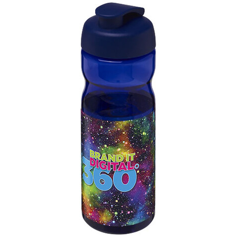 H2O Active® Base 650 ml Sportflasche mit Klappdeckel, blau bedrucken, Art.-Nr. 21004520