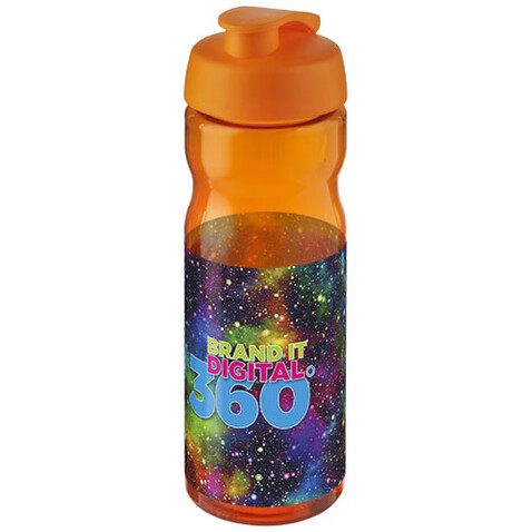 H2O Active® Base 650 ml Sportflasche mit Klappdeckel, orange, orange bedrucken, Art.-Nr. 21004531