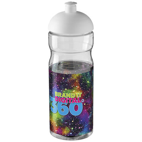 H2O Active® Base 650 ml Sportflasche mit Stülpdeckel, transparent, weiss bedrucken, Art.-Nr. 21004701 H2O Active® Base 650 ml Sportflasche mit Stülpdeckel, transparent, weiss bedrucken, Art.-Nr. 21004701