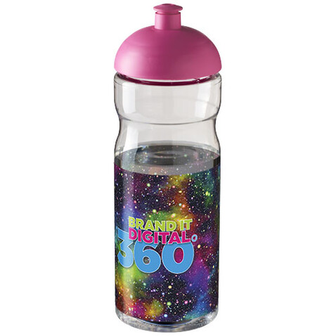 H2O Active® Base 650 ml Sportflasche mit Stülpdeckel, transparent, rosa bedrucken, Art.-Nr. 21004708 H2O Active® Base 650 ml Sportflasche mit Stülpdeckel, transparent, rosa bedrucken, Art.-Nr. 21004708